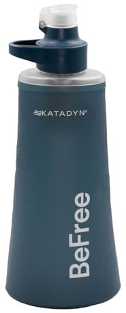 Katadyn BeFree AC 1,0L Schieferblau – Ultraleichter Wasserfilter für Outdoor, Camping & Abenteuer, mit Aktivkohlefilter & EZ-Clean Membrane™ – immer und überall sauberes Trinkwasser