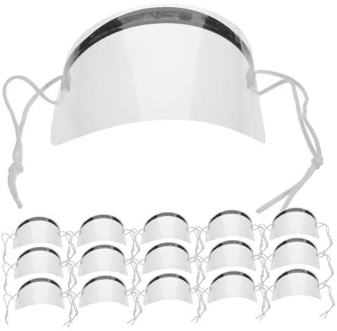 DEARMAMY Protector Facial Desechable Transparente Para Peluquería 50 Unidades Tamaño Único Protección Para Cejas y Corte De Pelo Uso Salones y Hogar