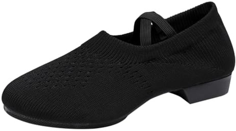 Tanzschuhe Damen Geschlossen Bequem Damenschuhe Mesh Atmungsaktive Tanzsneaker Weicher Sohle Ballettschuhe Latein Salsa Tango Moderne Jazz Ballsaal Leistung Schuhe Trainingsschuhe