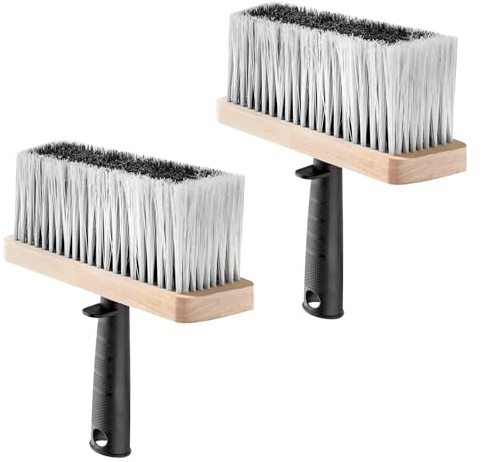 YOYEAH 2 Stück Universal-Deckenbürste & Kleisterbürste 150x70mm, Holzkörper & Kunststoffgriff - Tapezierbürste - Quaste - Malerbürste für vielseitige Malerprojekte & Reinigungsarbeiten
