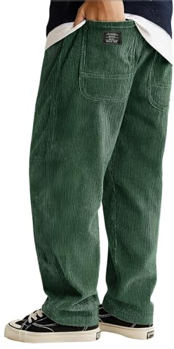 Generisch Pantalon en velours côtelé pour homme Baggy, Pantalons d'hiver pour homme Chauds, Pantalon de jogging Grandes tailles Pantalon de sport Pantalon d'entraînement léger Couleur unie Pantalon de