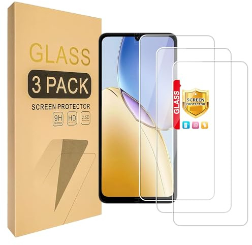 Lucyliy (3 Pack) Compatible with Blackview Wave 9C Screen Protector Tempered Glass，Case Friendly [High-definition scratch-resistant, 9H hardness]