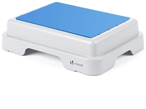 VOUNOT® Gradino Antiscivolo fino a 180 kg, Sgabello Scalino Portatile per Bambini Adulti e Anziani, Pedana Rialzata con Ampia Superficie per Bagno Cucina Casa e Esterno, 43x33x11 cm, Blu