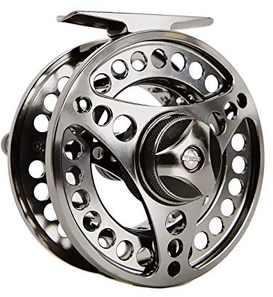 AnglerDream EX-ALC Fly Reel 3/4 5/6 7/8 9/10WT CNC Machined Aluminum Fly Fishing Reel Silver/Gunsmoke Fly Reels