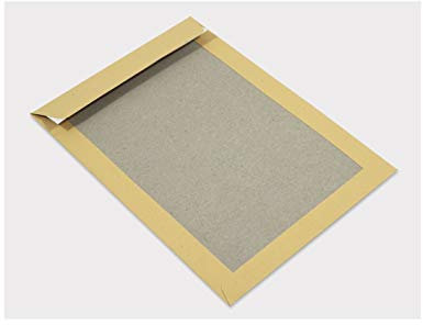 Netuno 100x Papprückwand Versandtaschen braun DIN C4 229 × 324 mm 400g Kuvert mit Papprücken Briefhüllen mit Rückwand aus Graupappe Papprückwandtaschen Versandumschläge mit verstärktem Kartonrücken