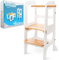 TABRIX ® Torre di apprendimento Montessori per bambini da 1 anno | Massima sicurezza | Torre di apprendimento pieghevole con funzione tavolo unica | Torre di apprendimento | Poggiapiedi in legno | Sg