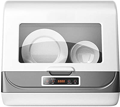Mini lavastoviglie Slimline lavastoviglie Home Desktop lavastoviglie Asciugatura ad aria calda Smart lavastoviglie lavatrice portatile (Color : White, Size : 45 * 40 * 44cm)