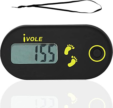 Mini Elektronischer Schrittzähler, Tragbar Digitaler Schrittzähler, 3D Digitale Schrittzähler mit Clip, Genau Verfolgen Schritte/Aktivitätszeit für Gehen Laufen Wandern Sport Training Zubehör