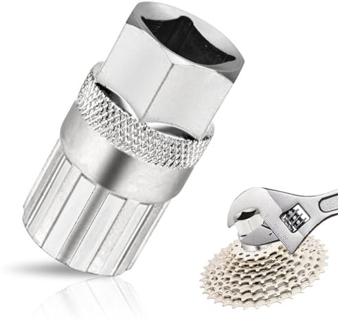 Neerow Zahnkranzabzieher, Kurbelabzieher Fahrrad Werkzeug zum Entfernen von Kassetten & Ritzel, Kurbelabzieher Fahrrad für 12 Spline Freiläufen