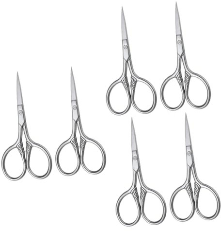 Healeved 6 Stk Schnurrbartschere trimsher on shave rasiere bartwichse schnurrbart haarstick Nasenhaarschneider für Männer Augenbrauenschere Halsmasken Herren Bart Bartschneider für Männer