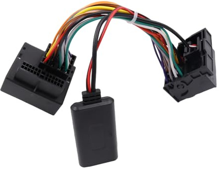 ANCLLO bil-ljud-musikadapter, AUX IN Bluetooth-ljudadapter, extra kabelnät för Fo-rd Mondeo 2005-6000 CD