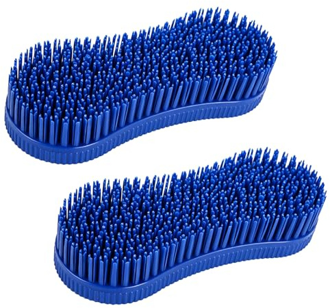 CLEK 2 Pcs Magic Horse Brush, Magic Horse Grooming Brush Set, Horses Brushes for Grooming, Portable and Durable Care Brushes, Horses Hair Brushes Massage care tool(Blue)