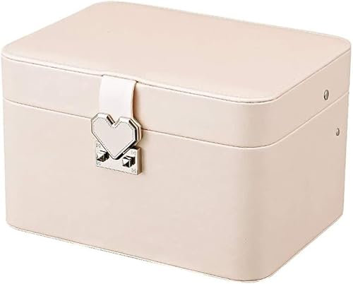 Portagioie, Scatola portaoggetti Automatica Arrotondata per Dischi, Scatola portagioie da Tavolo Multistrato, Custodia cosmetica Portatile