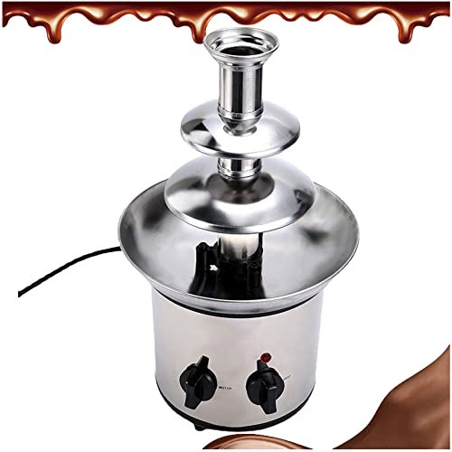 LYFDPN Set di fonduta Grandi con Fontana di Cioccolato con Base Calda per crogiolo, Facile da Montare per Feste di Matrimonio e Compleanno