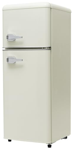 Vintage Style Retro Two-Door Fridge-Freezer Combination, Energy Efficient with Wide Cooling Range for Home and Office Use