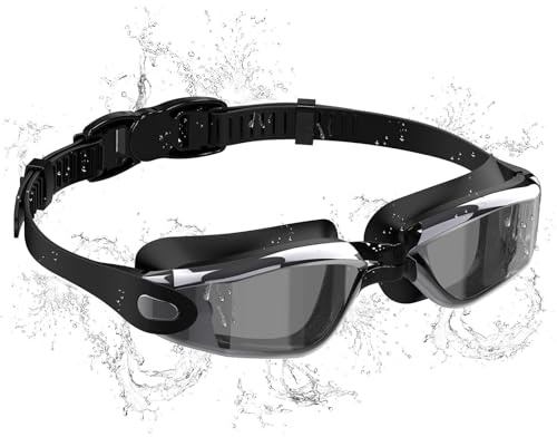 Seaflar Gafas Natacion Hombre Mujer | Impermeables Antivaho VisióN Clara Gafas Natacion Adultos Juventud General | Gafas Piscina Profesionales Con Puente Nasal Suave Y Ajuste CóModo-D-BK