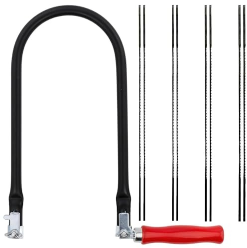 Set di seghe per traforo da 310 mm con 8 lame per sega a traforo (4 6 8 10), chiavi di montaggio e seghetto per metallo e legno, per tagli precisi e lavori di linea