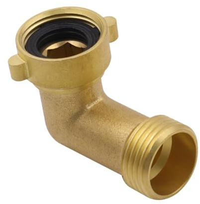 NUOBESTY Raccordo Gomito 90° per Tubo Flessibile in Ottone e Gomma Adattatore Rapido per Irrigazione Giardino Connettore Resistente Antiruggine per Attrezzatura Irrigazione Esterna
