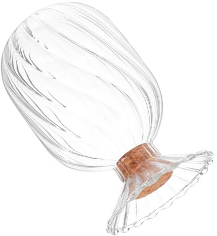 FUTUREORYY Frasco de Cristal Transparente Tapa para Cerillas, Tarro Decorativo para Uso en Chimenea o Baño, Almacenamiento Seguro y Exhibición Refinada