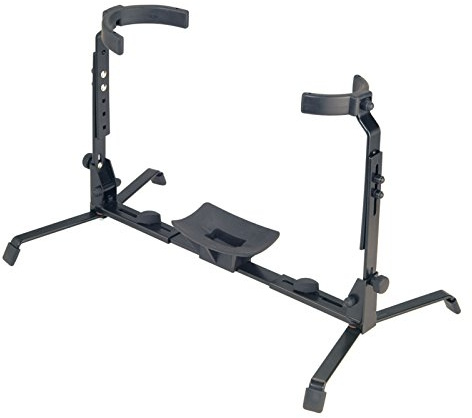 K&M Konig & Meyer 14940.000.55 Tuba Stand | Adjustable Height / Width | Rubber Covered Arms | Stable Sturdy Instrument Support | Bore Hole with Comb | Folds Easily For Travel | German Made | Black
