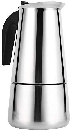 Bewinner 100 ml / 200 ml / 300 ml / 450 ml Acero inoxidable Moka Pot Espresso Estufa Hogar Oficina Stovetop Espresso Moka Pots(450ml)