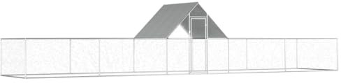 vidaXL Hühnerstall Kleintierstall Gehege Freilauf Vogelkäfig Hühnerkäfig Hühnerhaus Freigehege Geflügelstall Voliere 10x2x2m Verzinkter Stahl