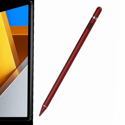 Stylus kapazitiver Stift aktiver Touch Stift für Xiaomi Poco Pad 12.1 Tablet elektromagnetische Touch Screen Active Pen 4096 Pression (Rot)