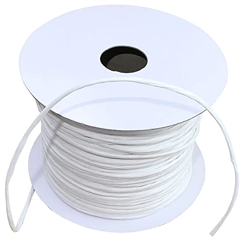 AERZETIX - C51698 - Cordón Cuerda de Papel Reforzado retorcido - Rollo de Hilo Alambre Decorativo - Ø2mm x 50 Metros - Color Blanco - proyectos creativos Tejer Arte Embalaje Regalos Fiesta