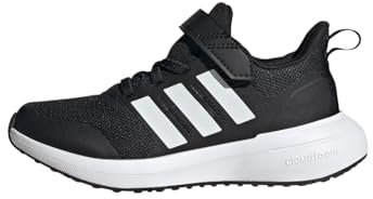 adidas Fortarun 2.0 Cloudfoam Elastic Lace Top Strap Shoes, Zapatillas para Correr, Core Black/Cloud White/Core Black, 38 EU