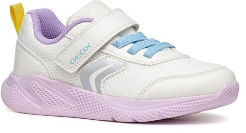 Geox J SPRINTYE Girl B - Scarpe da Ginnastica Bambina, White/Lilac,