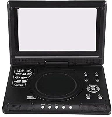 Bärbar DVD-spelare, 9,8 tums bärbar mobil dvd med mini-tv hd-spelare inbyggd uppladdningsbart batteri stöd for SD-kort/USB-port/dvd,för hem, bil