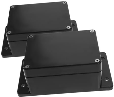 PLAFOPE 2piezas Caja De Plástico Para Proyectos Electrónicos Con Orejas Fijas Resistente