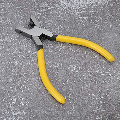 Eujgoov Watch Hole Punch Plier, Strap Hole Punching Plier Belts Punch with Yellow Non Slip Soft Rubber Grip