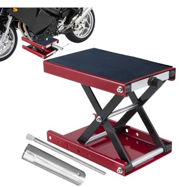 Kixolazr Elevador de Motocicleta | Gato Elevador de Tijera portátil para cuatrimoto | Accesorios de Mesa de elevación rápida Resistentes para Montar en Scooter, Garaje, Taller de Mantenimiento
