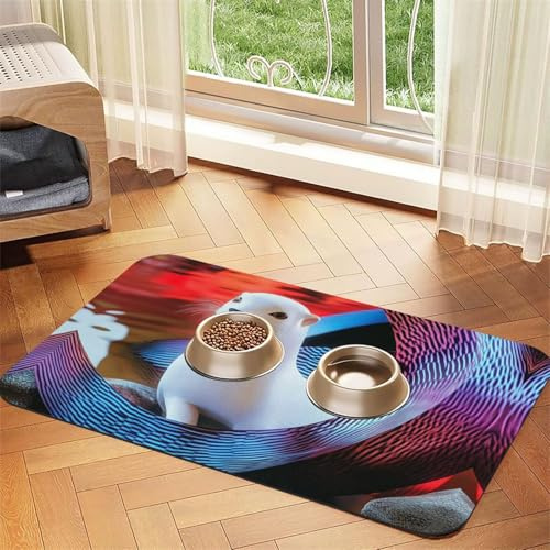 Illustrazione della trasfigurazione, tappetino per furetto per cani e gatti che mangiano cibo assorbente tovaglia in pelle per ciotola d'acqua impermeabile senza macchie ad asciugatura rapida