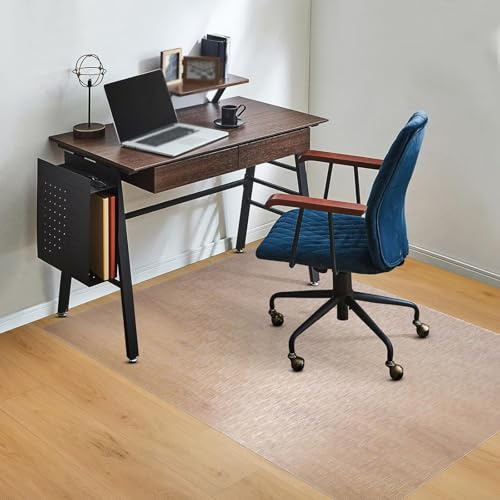 Office Chair Mat for Hard Floors 70 80 90 100 120cm PVC Scratch-Resistant Clear Chair Mat, Anti-Slip Computer Desk Mat, Waterproof & Wipe Clean for Living Room