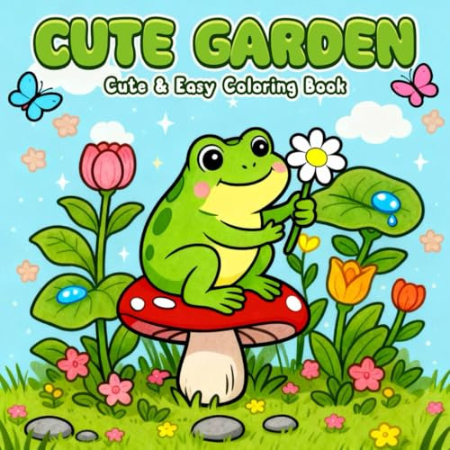 Cute Garden Coloring Book: Kawaii Corners and Peaceful Outdoor Spaces, 50 Delightful Illustrations of Garden Benches, Lanterns, and Blooming Flowers