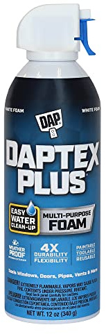 DAP DAPtex Plus Multi-Purpose Latex Foam Sealant, White, 12 Oz (7079818836)