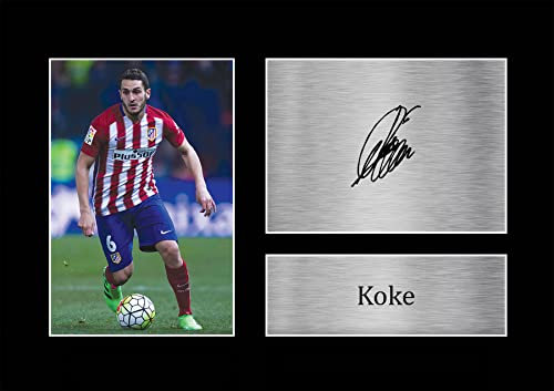 HWC Trading A4 Koke Atletico Madrid Regalos Impresos Imagen De Autógrafo Firmado Para Los Aficionados Al Fútbol Y Partidarios