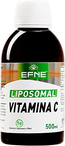 Vitamina C Liposomal 100% | Botella de 500 ML | 5 Gramos de LIPOSOMAL por 10 ML | Máxima absorción | Dosificación Potente | Suministro para más de 1 mes | EFNE |