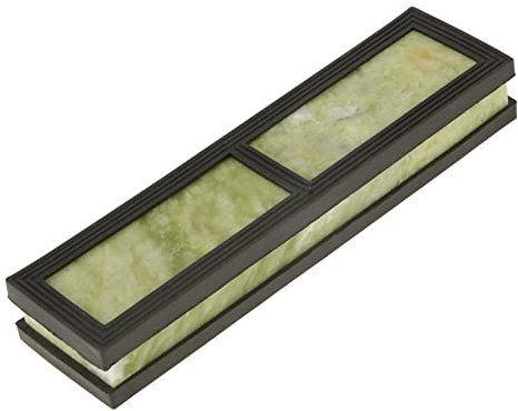 Schleifstein, Körnung 10000 Messerschleifstein Natürlicher Smaragd mit Abtropfbasis 200 X 50 X 25 Mm/7,87 X 1,97 X 0,98, Schleifsteine