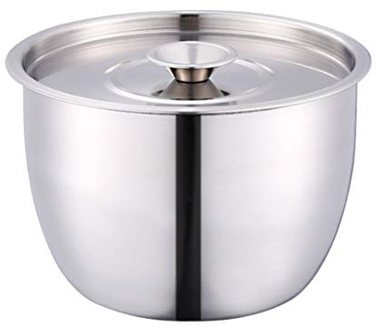 Cream Mixing Bowl, Stainless Steel Deep Whipping Bowl with Lid for Baking Marinating Marinating