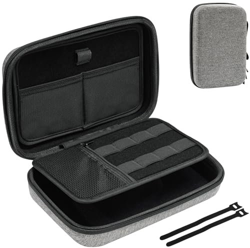 ProCase Elektronikzubehör Organizer, Reise Zubehör Organizer Tasche, Tragbare Elektronische Kabeltasche für MacBook Power Adapter, Kabel, Maus, USB-Stick, Powerbank -L DunkelGrau