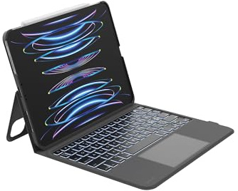 Belkin Everyday iPad Tangentbordsfodral med hållare, bakgrundsbelyst Bluetooth‑tangentbord, styrplattegester, Apple Pencil‑hållare, QWERTY, mediaknappar, för iPad Air 11” M2/M3, 10.9”, Pro 11”