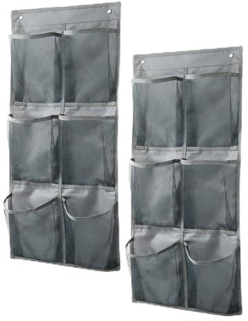 ZHYUAN 2 Stück Schuhregal über der Tür, hängende Schuhaufbewahrungstaschen mit Haken, mit 4 Taschen, Schuhregal zum Aufhängen über der Tür, faltbarer Organizer zum Aufhängen, für Küche, Schlafzimmer