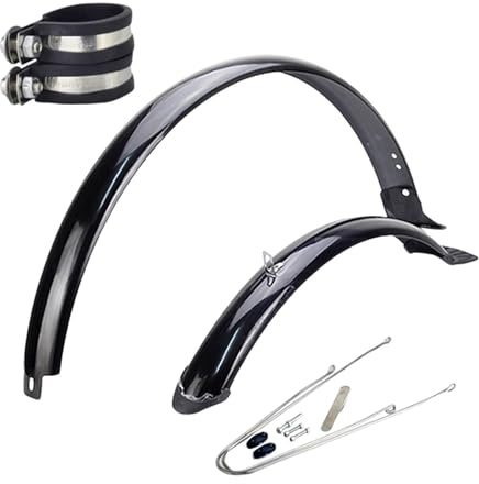 Amagogo Mountain Bike Mudguards, Bike Tire s, 27.5 inch Front and Rear Set, Mud Guard, Road s s, Argent Brace