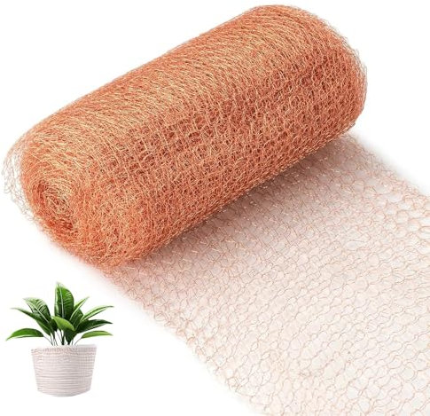 Filet en Cuivre, 12.7 cm x 9 m Filet cuivre Anti limace, Bande de cuivre Contre Les escargots, pour Protection du Jardin, empêchant Les Rats, Les escargots et Autres parasites