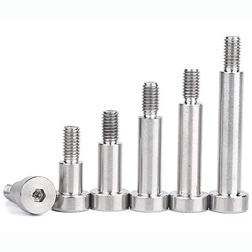 Tornillos de hombro con posición hexagonal interior de acero inoxidable 304 con tapón hexagonal de cabeza ahuecada, perno convexo M3 M4 M5 M6(5xM4x6 5pcs)