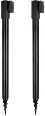Qaziuy 2 Stück Banksticks Rutenhalter, Aluminium Bankstick Angel Rutenhalter Rutenständer Halter Verstellbar Längen 30-50 cm