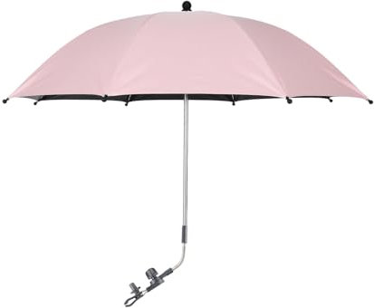STARRY CITY Baby Pram Parasol with Adjustable Clamp,Children Buggy Sun-Proof Umbrella Clip On UPF 50+ Great for Pushchair,Strollers